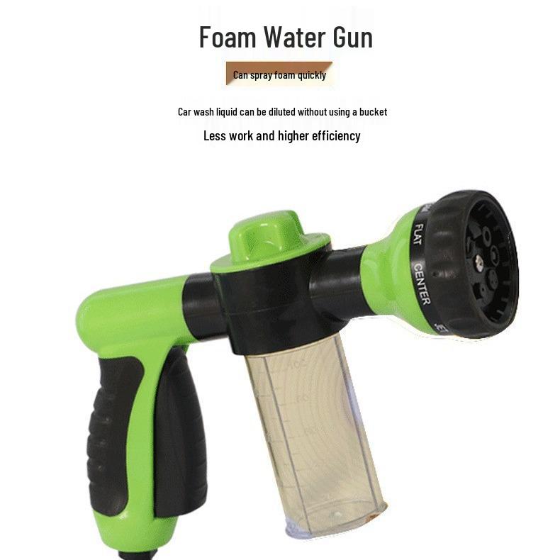 8-in-1 High-Pressure Car Washer with Foam Pot - Household Car Wash Supplies In Stock