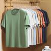 Men's High-End Mulberry Silk Casual Short-Sleeve T-Shirt - Skin-Friendly, Cool, Loose-Fit, Round Neck