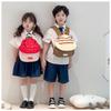 Kids Cotton Cartoon Fruit Hat Backpack With Contrasting Stitching And Soft Polyester Lining For School Use