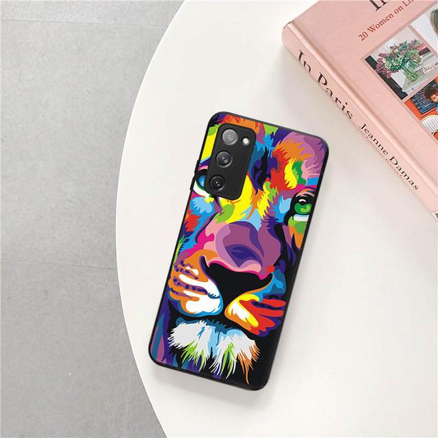 Черный силиконовый чехол для телефона с рисунком супер льва для Samsung Note 20 Ultra 10 9 8 Galaxy S20 Fe S21 S22 5g S10 Plus, матовый мягкий чехол