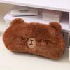 Zipper Capybara Pencil Case Cartoon Stationery Bag Portable Plush Animal Pen Bag  Student