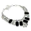 Black Spinel Handmade 925 Sterling Silver Gift Jewelry Necklace 18" O8f64