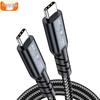 Кабель USB4 Type-C на Type-C, совместимый с Thunderbolt 5/4 и USB5, поддержка дисплея 16K/8K, высокоскоростная передача данных 80 Гбит/с / 40 Гбит/с.