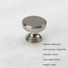 Серебристая алюминиевая ручка с одним отверстием, современная круглая ручка для ящика шкафа, кухонного шкафа, мебельная, маленькая дверная ручка, украшение для дома