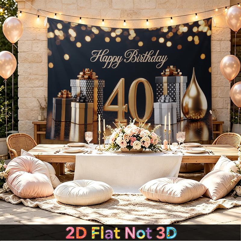 Party Backdrop Birthday 40th Photo Booth Background Front Door Decor