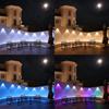 Solar Fence Lights Outdoor,9 Colors RGB Solar Lights for Fence Color Changing Deck Lights for Outside 11 Lighting Modes Waterproof Solar Wall Light