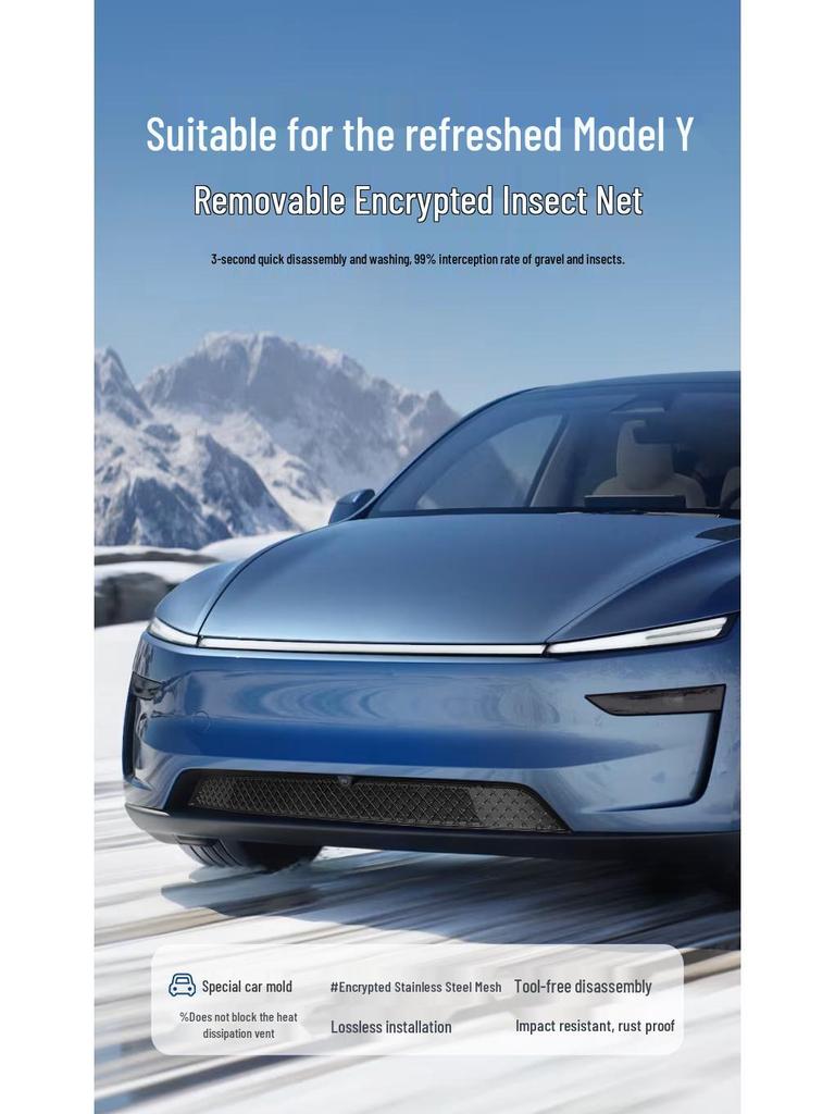 Tesla Model Y Insect Screen: Removable Air Intake Guard for 2025 Models