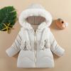 Children Winter Coats for Girls 1 To 6 Years Old Clothing Velvet and Thickened Fashion Cotton Jacket Hooded Parkas