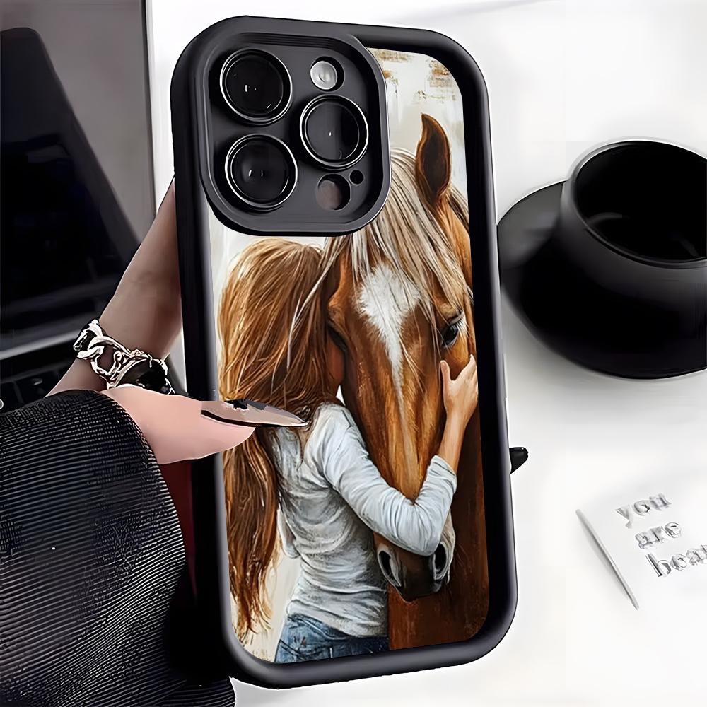 Cool Girl Riding A Horse Phone Case For IPhone 17 Pro Max 16 15 14 Pro Max IPhone 13 Pro Max 11 Plus Silicone Cover