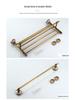 Antique Brass Bathroom Towel Rack & Accessories Set