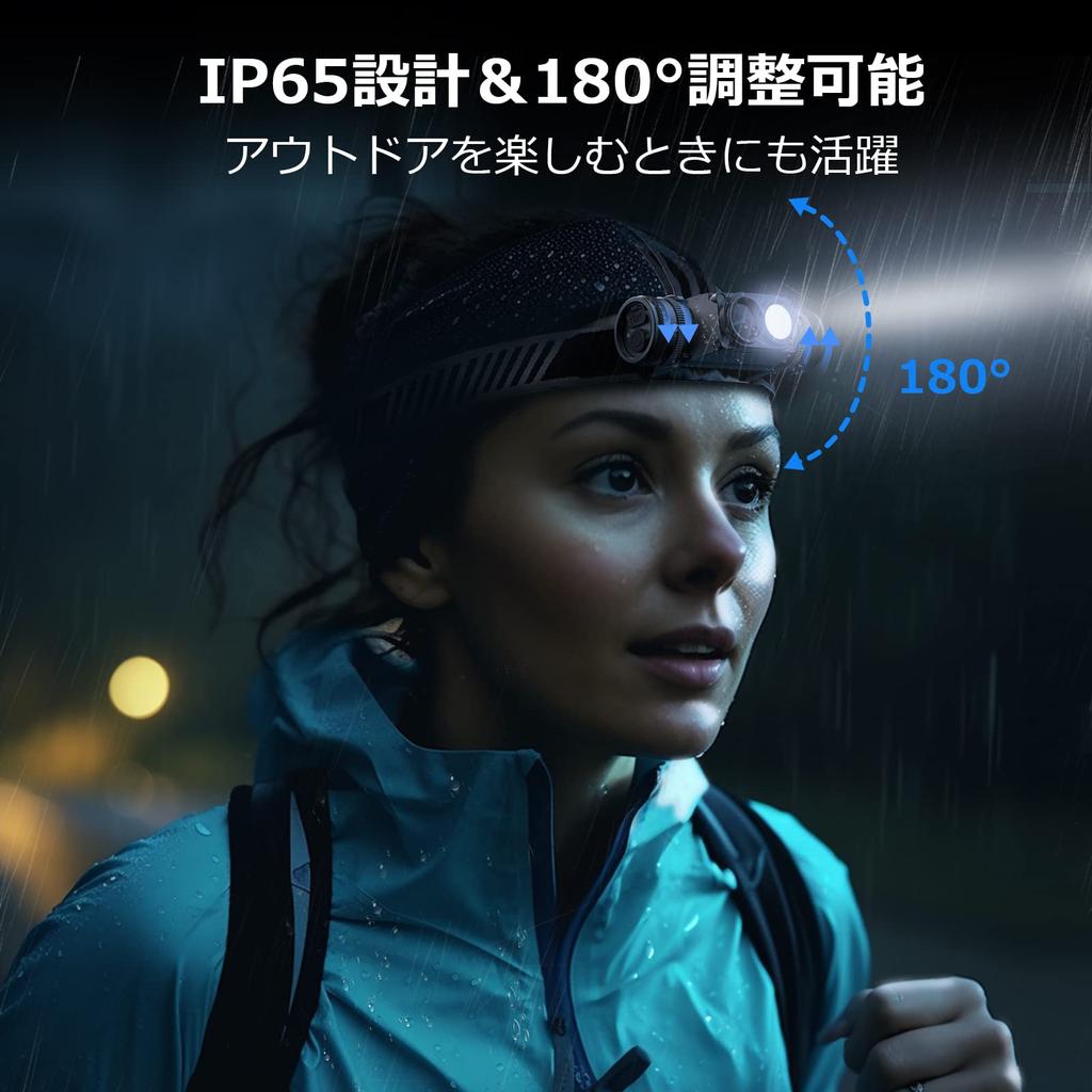 Светодиодный налобный фонарь Lepro, перезаряжаемый, суперяркий светодиодный налобный фонарь, рыболовный фонарь, альпинистский фонарь, красное освещение, регулировка угла освещения, доступный кабель