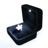Black Velvet LED Jewelry Ring and Earring Box