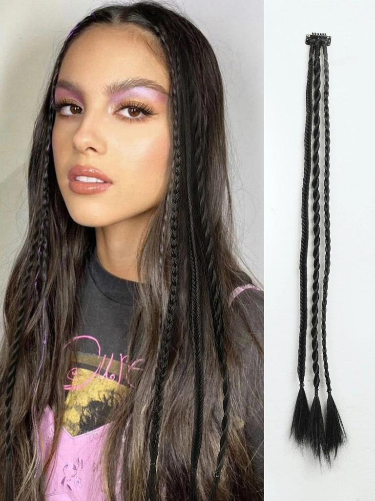 ALAN EATON 20-дюймовый синтетический парик, косы с зажимом, боксерская коса, дреды, наращивание волос на клипсе, грязные косички, боксерская коса, термостойкая