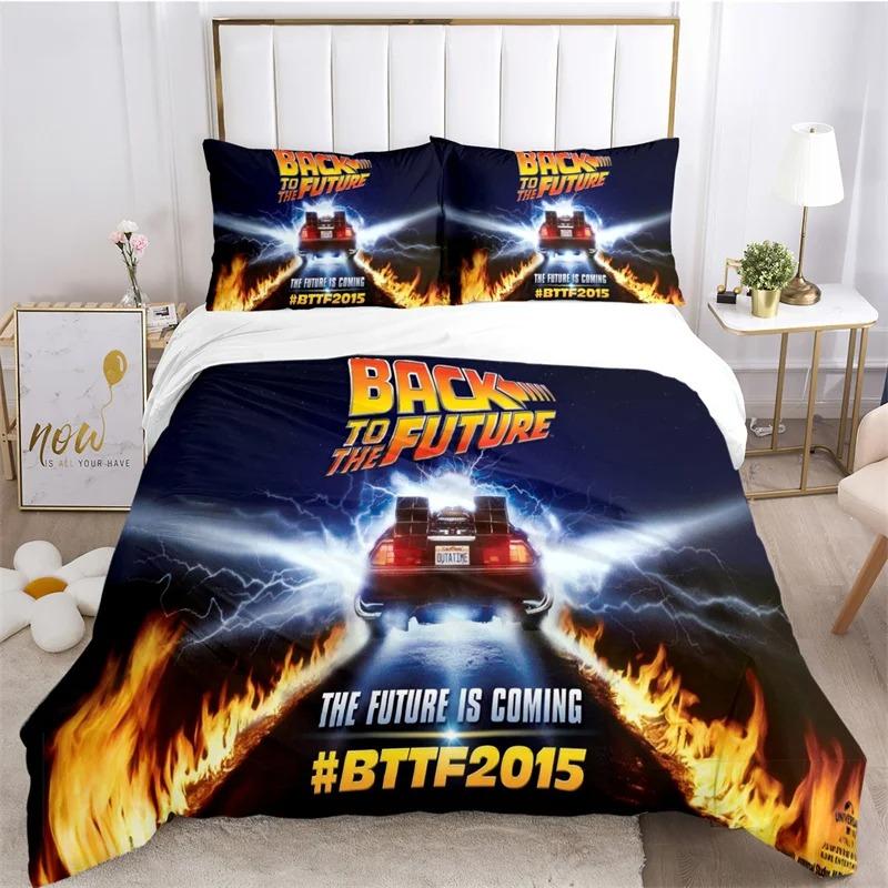 Classic Movie Back To The Future Canary Bedding Set Single Twin Full Queen King Size Bed Set Adult Kid Bedroom Duvet Cover Sets