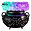 Witch Themed Table Centerpiece Halloween Cauldron LED Bubble Light, Light-up Candle Holder, Spooky Atmosphere Maker Color Changing Potion Lamp
