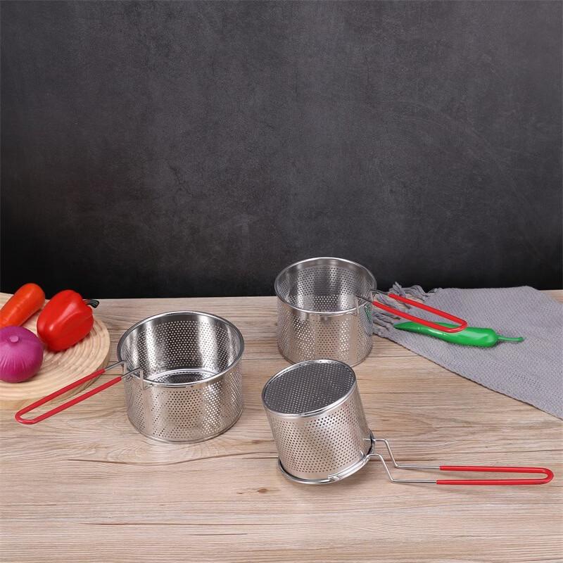 Extra Large Stainless Steel Perforated Colander & Frying Basket