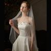 Lace European Wedding Veil Elegant Bridal Tulle Veil Romantic White Bridal Veil Wedding Photos