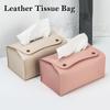 1Pcs Household Pu Leather Tissue Box Desktop Decoration Suitable For Dining Room Living Room Kitchen Tissue Storage Box