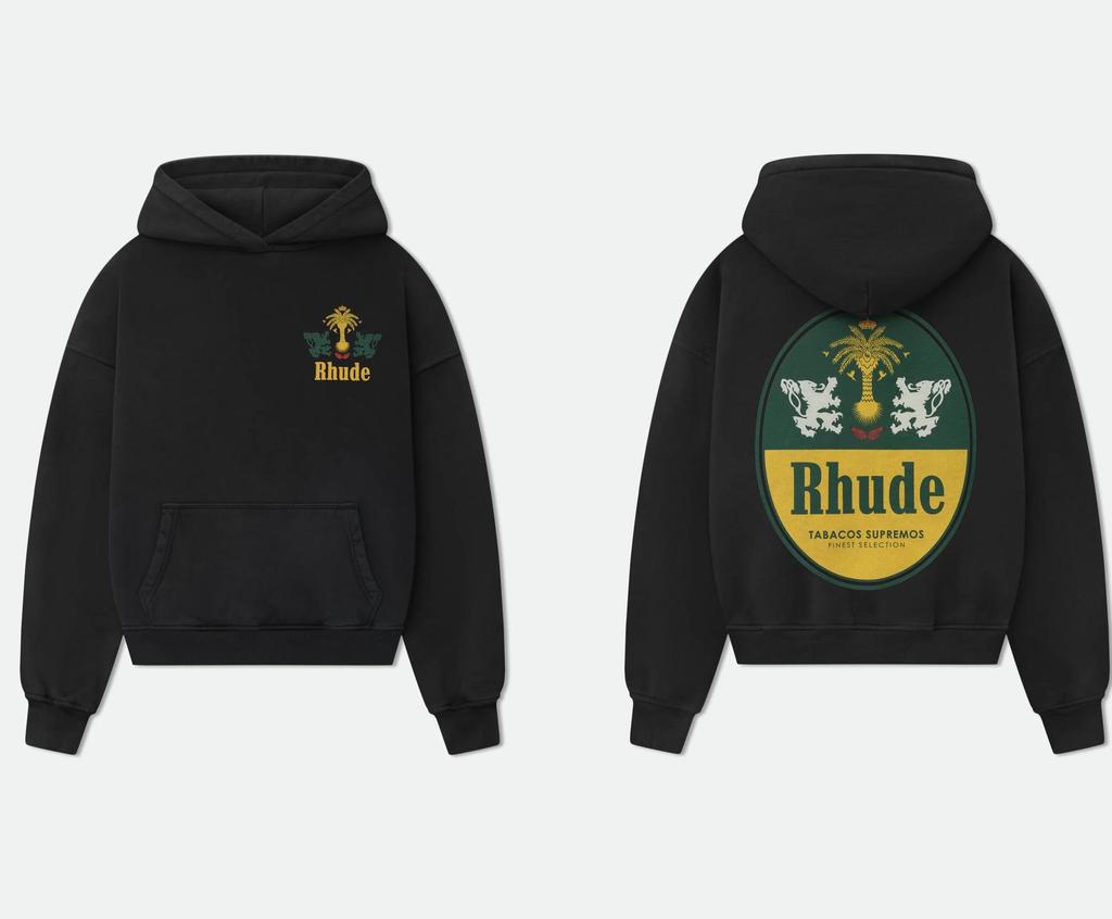 Толстовка с капюшоном RHUDE 25SS Геометрическая - Модная мужская куртка в европейском и американском стиле