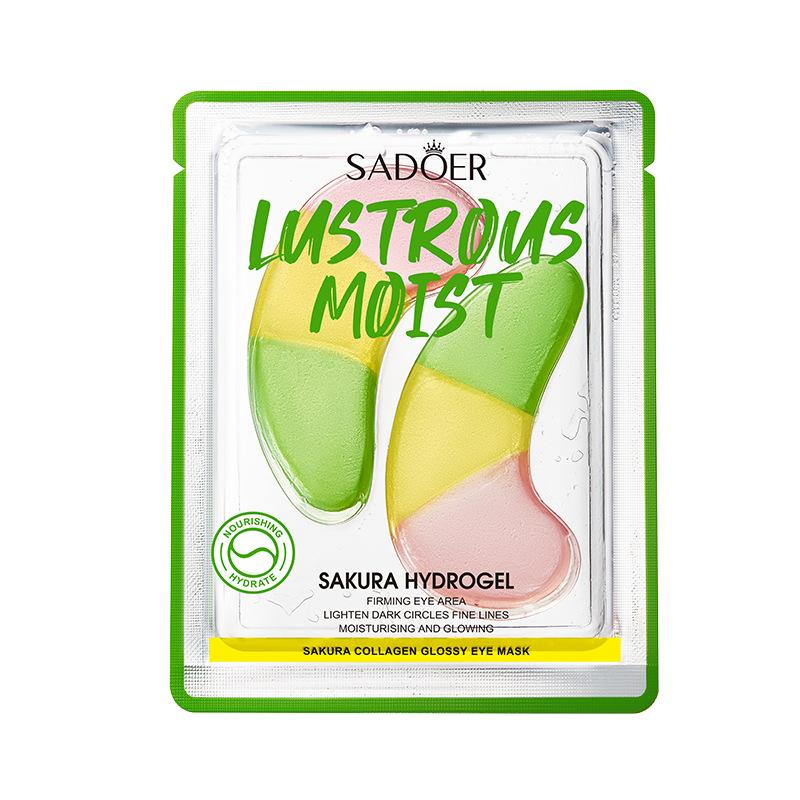 Маска для глаз с цветками вишни, против морщин, питательная, устраняет мешки под глазами, осветляет темные круги под глазами, икра, виноградные косточки, красные водоросли, коллагеновая маска для глаз