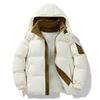 Men's Hooded Sports Casual Cotton Coat Autumn and Winter Thickened Versatile Couple's Same Style Bread Jacket