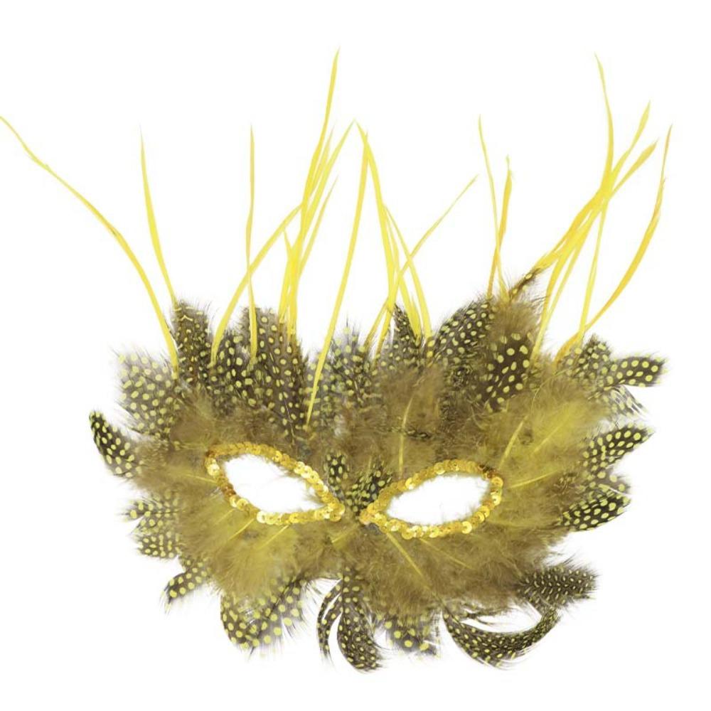 Half Face Feather Mask Comfortable Wear Masquerade Mask Performance Mask  Photography Prop