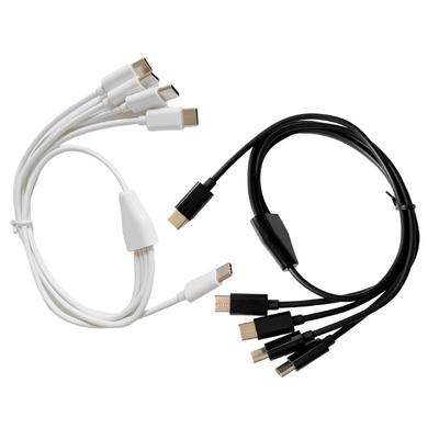 Кабель для зарядки Type-C 50 см 1 на 4 Удлинитель шнура USB-C для мобильных телефонов, планшетов, разъемов