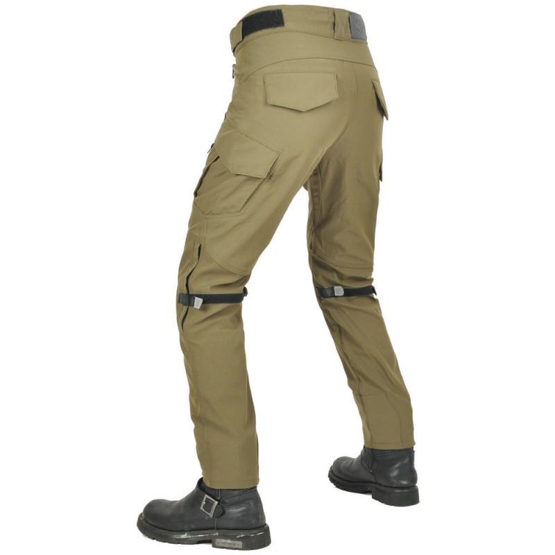 Mens All-Season Motorcycle Riding Pants Waterproof Windproof Breathable High-Waist Protective Gear Green Black