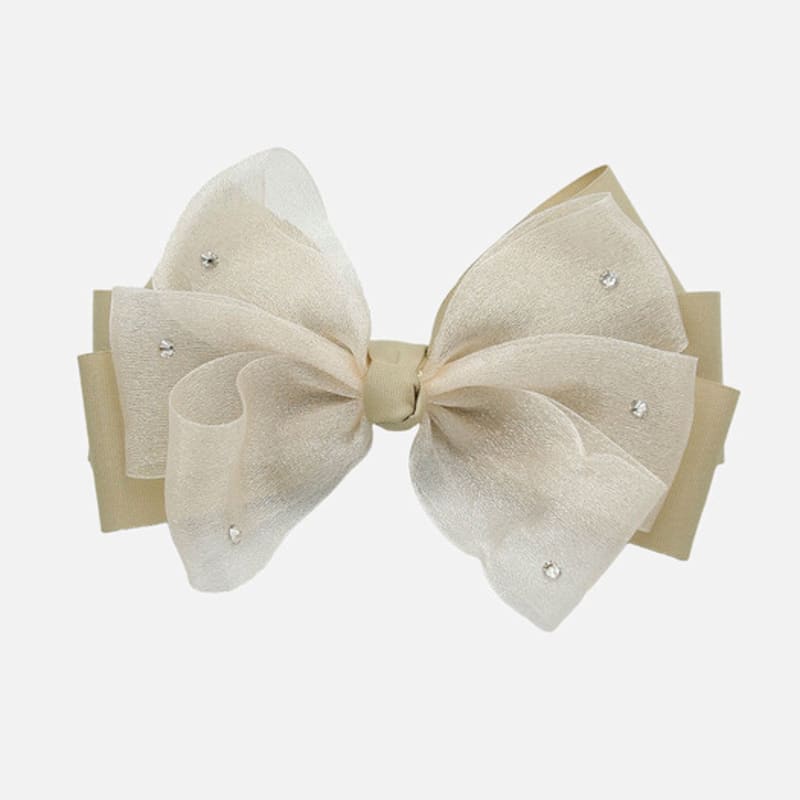 J.Lauren Glittering Chiffon Cubic Ribbon Auto Hair Pin H01441