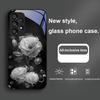 Увлажняющий Розовый Цветок Для Samsung Galaxy S23 24 Plus S20 21 FE S25 Ultra A70 72 73 51 52 53 Закаленное Стекло Чехол для Телефона