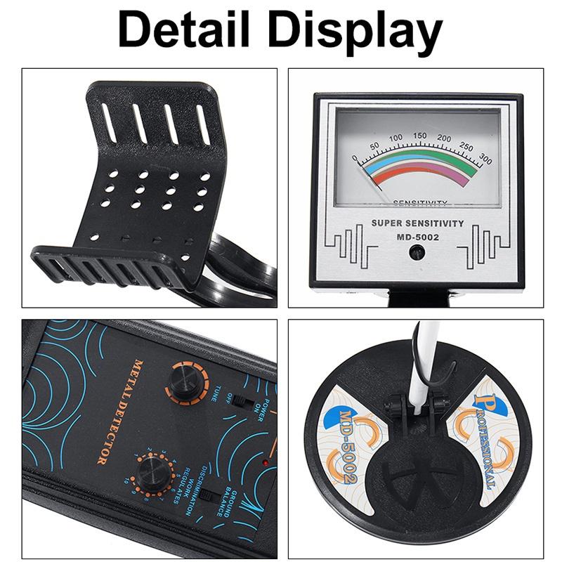 Waterproof Deep Sensitive Underground Metal Detector MD-5002 Gold Detectors MD5002 LCD Treasure Hunter Detector Circuit Black