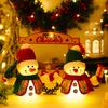 Lighed Christmas Snowman Doll Decorations Luminous Doll Christmas Snowman Ornaments With Lights Night For Bedroom