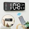 Power Off Memory Large Digital Wall Clock Remote Control Dual Alarms LED Clocks Table Clock Wall-mounted Temp Date Week Display