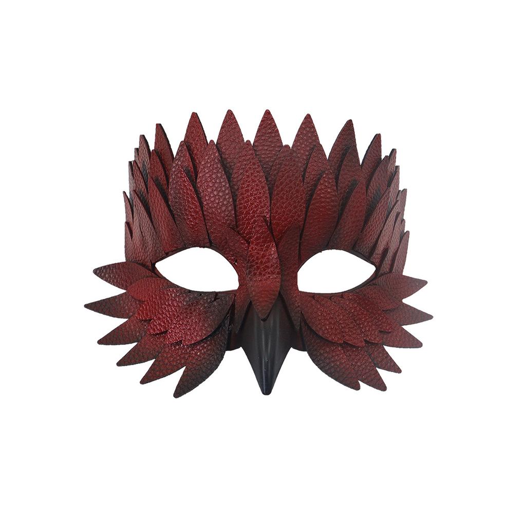 Halloween High End Half Face Leather Feather Beak Mask Party Costume Prop Fun For Bar And Masquerade Events