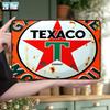 Tin Sign TEXACO D Retro Metal Wall Art Plaque Vintage Gas Station Garage Decor for Man Cave Home Bar Pub   Gift for Road Trip O