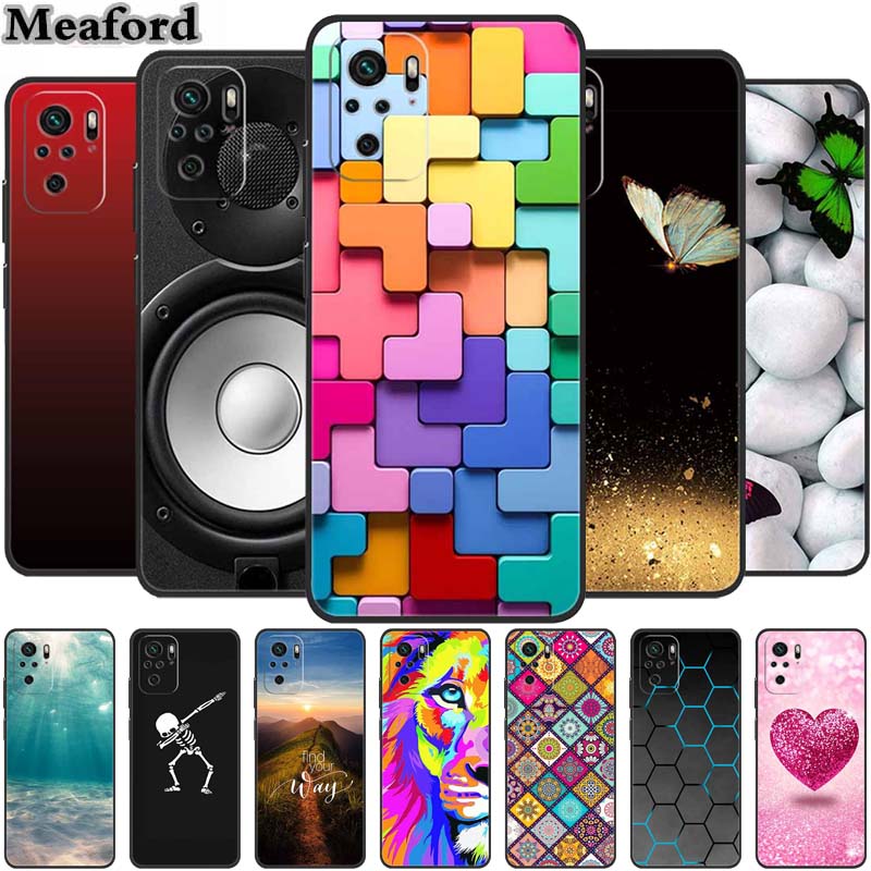 For Xiaomi Poco M5s Case Luxury TPU Soft Silicone Phone Back Cover for PocoM5s Shockproof Flowers Cute Cartoon Flowers New Coque