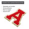 4pcs Embroidered Letter Patches Chenille Letter Patches Iron on Letter Patches Embroidery Patch Iron for Clothing Shoes Hats Red