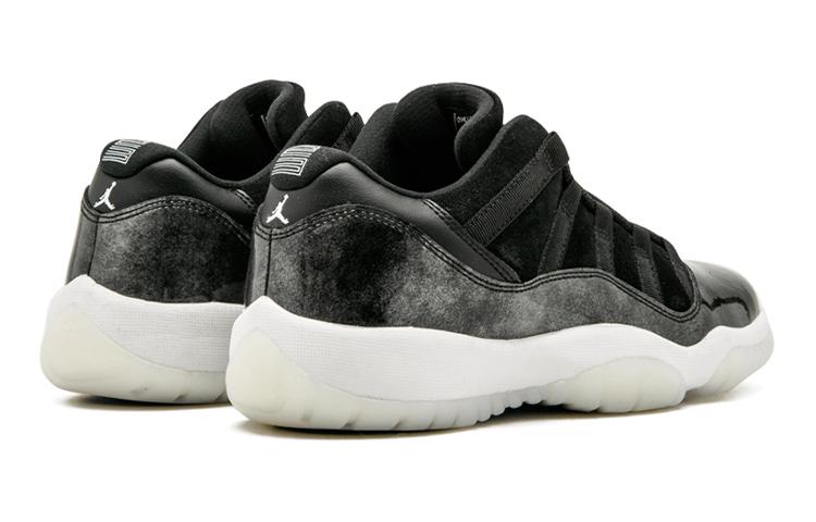 Детские кроссовки Jordan 11 Retro Low Barons (GS) Черный/Металлик Серебристо-Белый