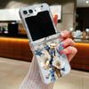 Прозрачный чехол с рисунком розы для Samsung Galaxy Z Flip 6 5 4 3 Flip6 Flip5 Flip4 Flip3 5G Жесткий прозрачный складной чехол для телефона