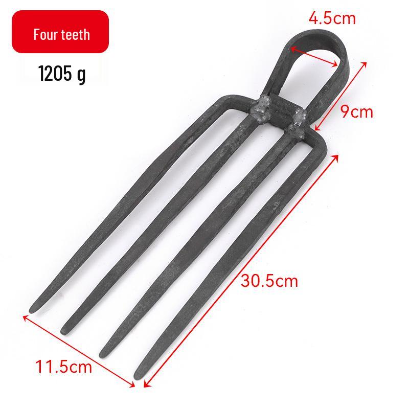 Садовая вилка и мотыга из марганцевой стали, устойчивой к ржавчине: 2, 3 и 4 зубца для копания, рыхления почвы и рекультивации земель