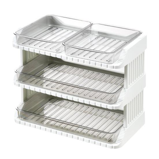 Detachable Preparation Tray Multi-layered Plastic Household Kitchen Preparation Shelf Cooking Supplies