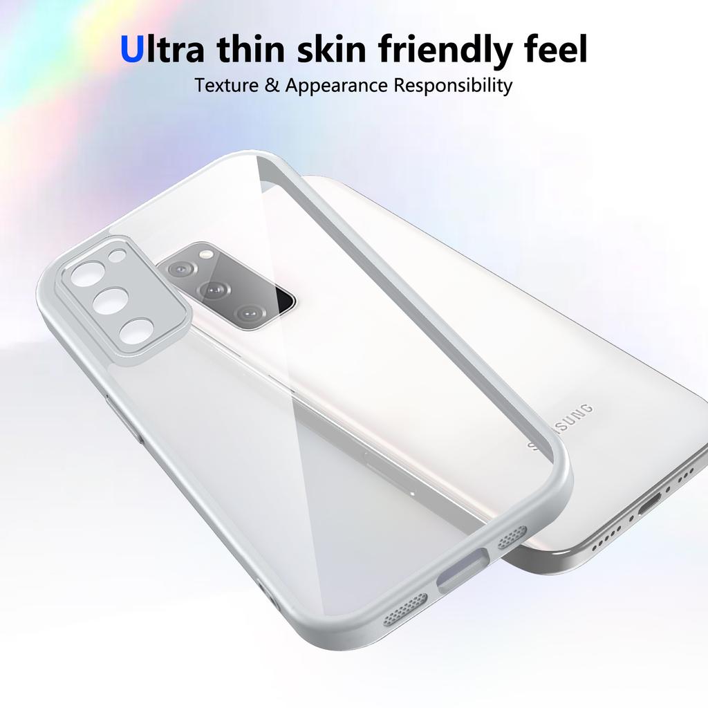 Для Samsung Galaxy S20 FE S20FE Чехол с воздушной подушкой Ударопрочный Силиконовый бампер Прозрачная Матовая задняя крышка Жесткий чехол для Samsung S20 FE