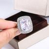 Flash Diamond Square Princess Ring European and American Fashion Women Engagement Proposal Diamond Ring