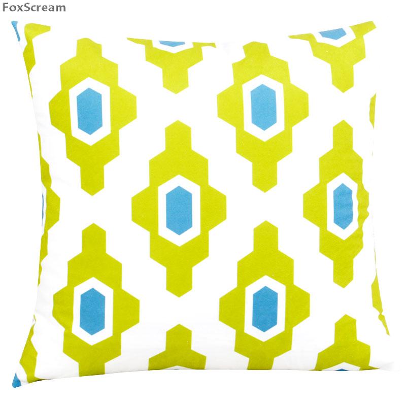 Декоративные подушки в скандинавском стиле, желто-серые чехлы с геометрическим рисунком, домашний декор, черный, белый цвет