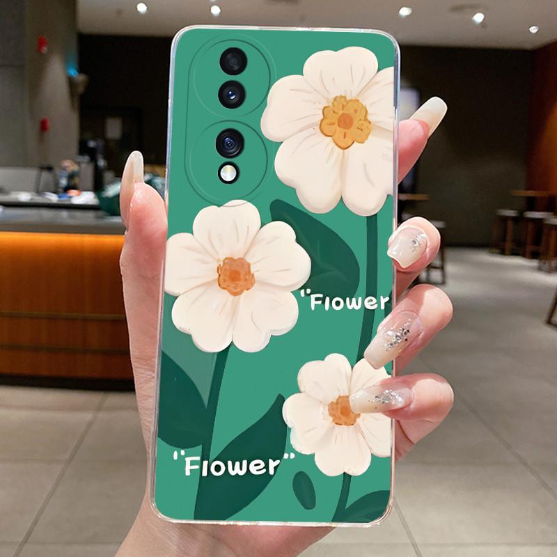 Чехол для Honor 70 FNE-NX9 Прозрачный Роскошный Бабочка Мода Цветы Мягкий ТПУ Силикон Чехол для Телефона для Honor70 5G Прозрачный Чехол