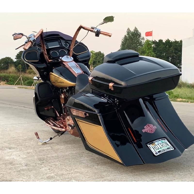 Задние и боковые багажные кофры для мотоцикла Harley Cruiser - Черные