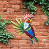 Metal Parrot Wall Sculpture for Outdoor Home Decor