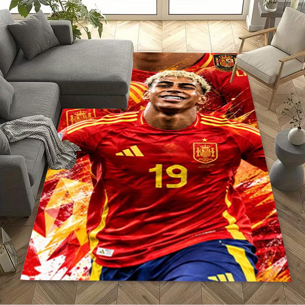 Lamine Yamal's Matola's Barcelona Moment Area Rug Perfect for Bedrooms Foyer Entryway Study room Antislip Carpet Anime Office Decor Wedding Party Gift