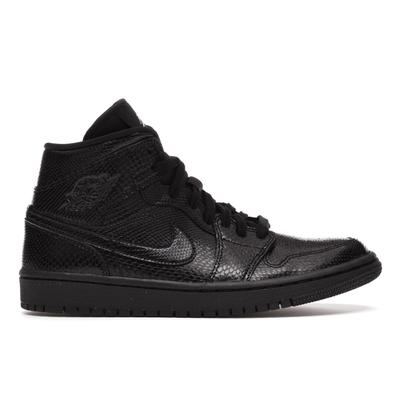 Женские кроссовки Air 1 Mid Black Snakeskin белые BQ6472-010