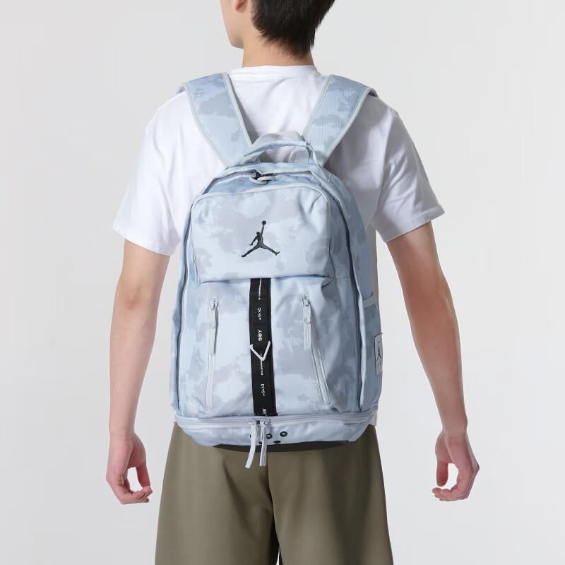 New Jordan Polyester Backpack Medium Size Unisex Light Blue JD2323006GS-001